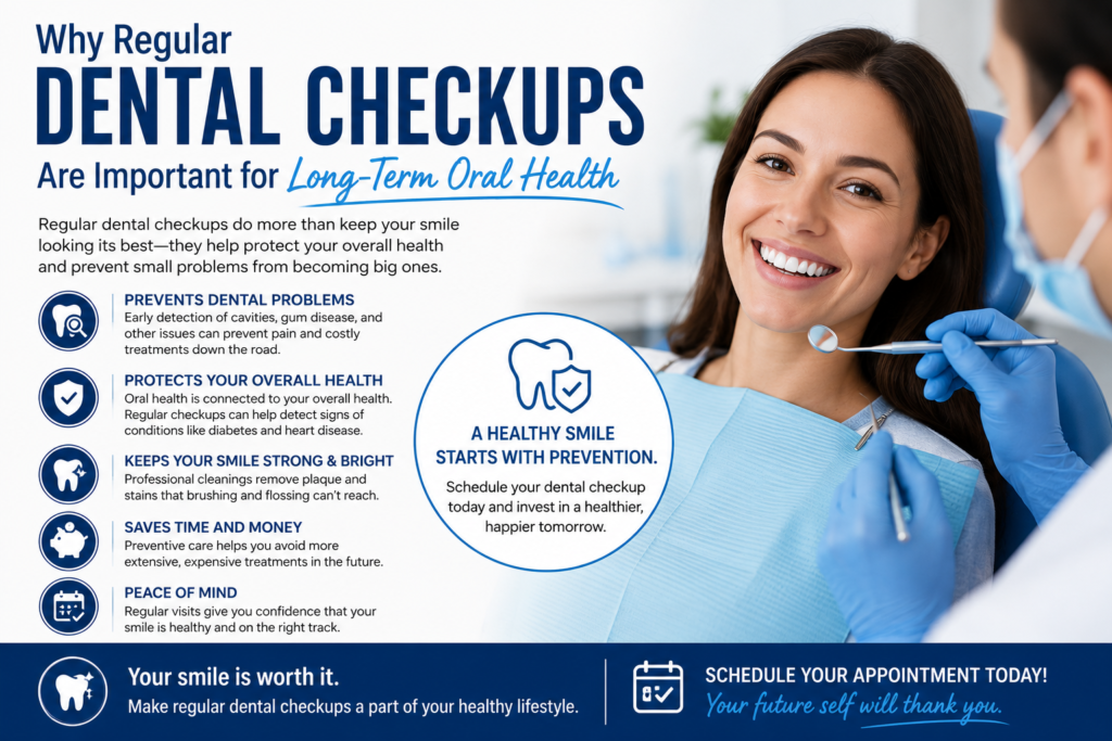 Why Regular Dental Checkups Are Important for Long-Term Oral Health